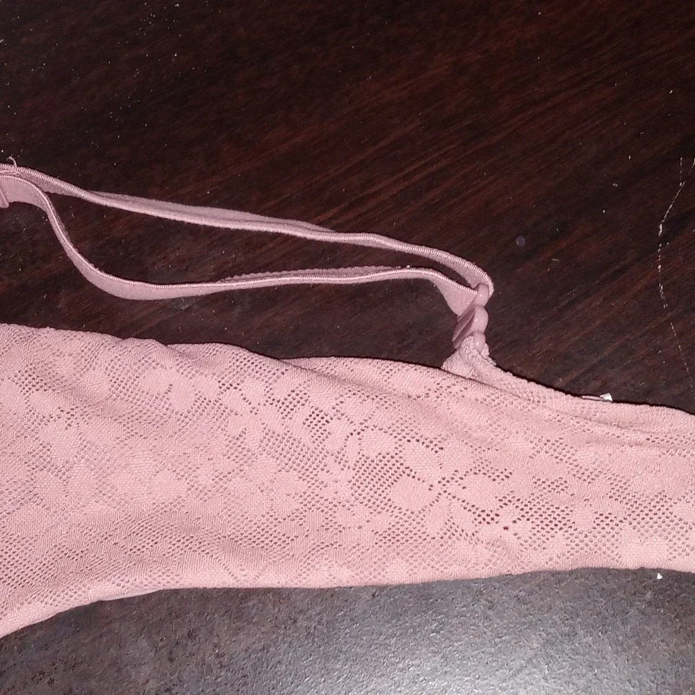 34C Old Navy‎ Floral Dusty Rose Underwire Lace Back Closure T-Shirt Padded Bra